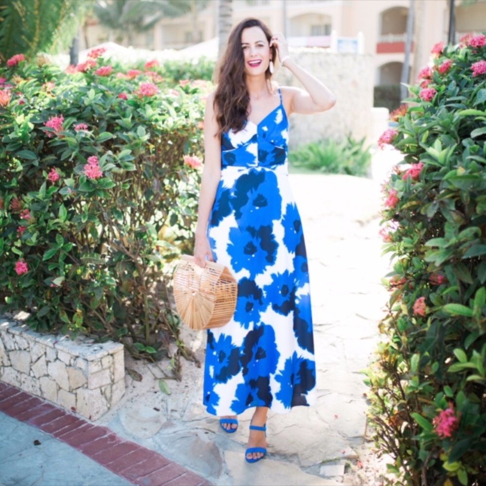 Banana republic floral maxi dress Sz 4